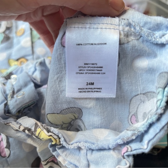 Disney Minnie Mouse Girls Romper Blue Polka Dot Button Front Size 24 Months - Picture 8 of 8